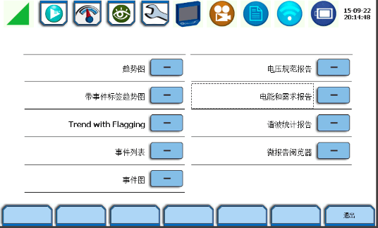 電能質(zhì)量分析儀測試數(shù)據(jù)趨勢圖